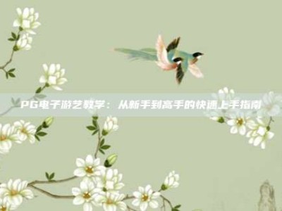 PG电子游艺教学：从新手到高手的快速上手指南