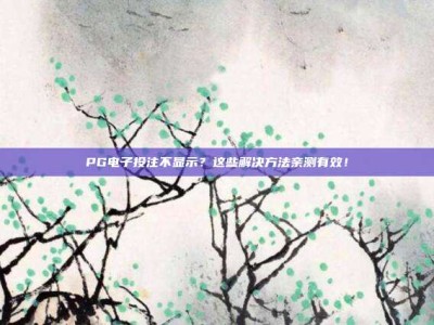 PG电子投注不显示？这些解决方法亲测有效！