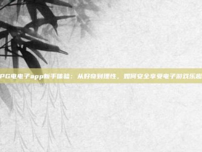 PG电电子app新手体验：从好奇到理性，如何安全享受电子游戏乐趣