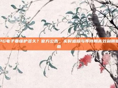 PG电子要维护多久？官方公告、实时追踪与等待期高效利用指南