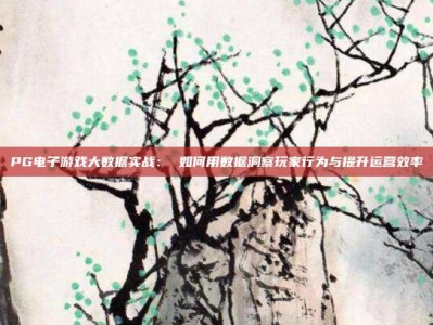 PG电子游戏大数据实战： 如何用数据洞察玩家行为与提升运营效率