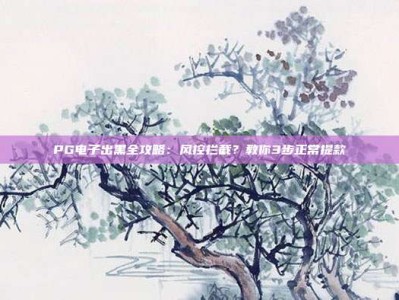 PG电子出黑全攻略：风控拦截？教你3步正常提款
