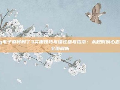 pg电子麻将糊了3实用技巧与理性参与指南：从规则到心态的全面解析