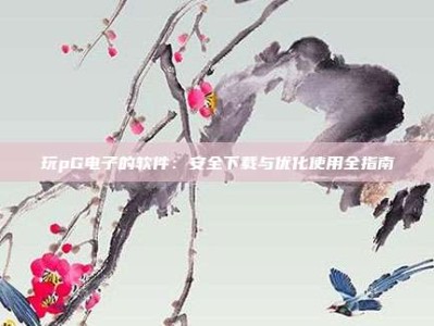 玩pG电子的软件：安全下载与优化使用全指南