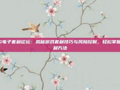 PG电子套利论坛：揭秘游戏套利技巧与风险控制，轻松掌握盈利方法