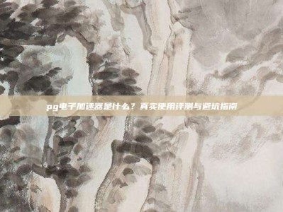 pg电子加速器是什么？真实使用评测与避坑指南
