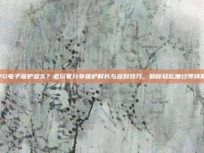 PG电子维护多久？老玩家分享维护时长与应对技巧，助你轻松度过等待期