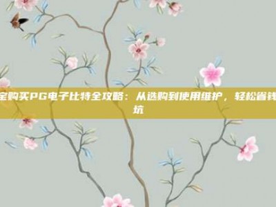 淘宝购买PG电子比特全攻略：从选购到使用维护，轻松省钱避坑
