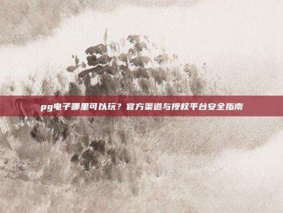 pg电子哪里可以玩？官方渠道与授权平台安全指南