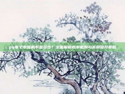 pg电子中奖机率是多少？全面解析概率机制与实用提升策略
