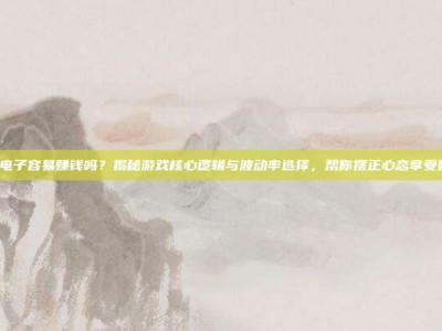 PG电子容易赚钱吗？揭秘游戏核心逻辑与波动率选择，帮你摆正心态享受娱乐