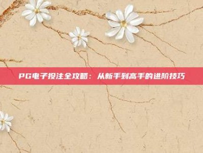 PG电子投注全攻略：从新手到高手的进阶技巧