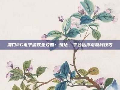 澳门PG电子游戏全攻略：玩法、平台选择与赢钱技巧