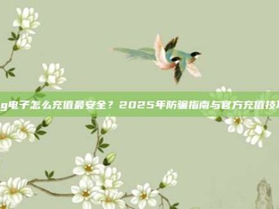pg电子怎么充值最安全？2025年防骗指南与官方充值技巧