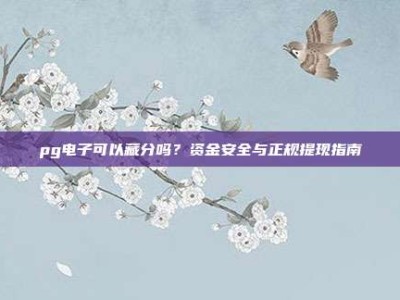 pg电子可以藏分吗？资金安全与正规提现指南