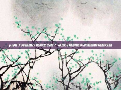 pg电子海盗船长视频怎么看？从爆分案例到实战策略的完整攻略