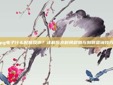 pg电子什么时候反水？详解反水时间规则与到账查询技巧