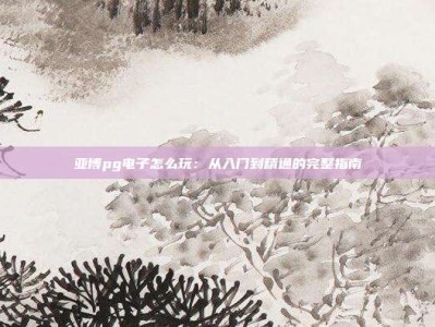 亚博pg电子怎么玩：从入门到精通的完整指南
