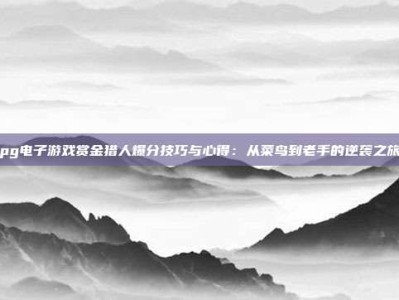pg电子游戏赏金猎人爆分技巧与心得：从菜鸟到老手的逆袭之旅