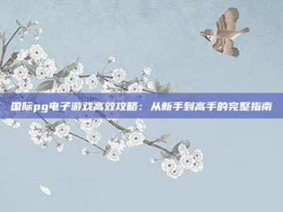 国际pg电子游戏高效攻略：从新手到高手的完整指南