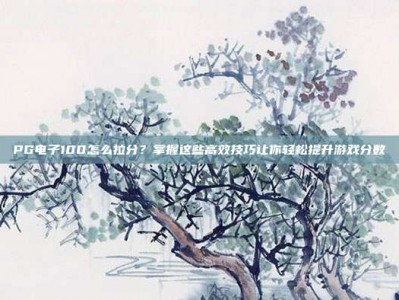 PG电子100怎么拉分？掌握这些高效技巧让你轻松提升游戏分数