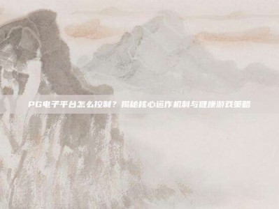 PG电子平台怎么控制？揭秘核心运作机制与健康游戏策略