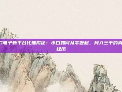 PG电子新平台代理揭秘：小白如何从零做起，月入三千的真实经历