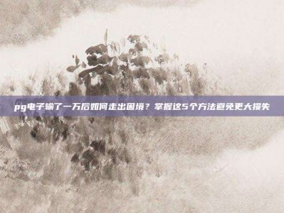 pg电子输了一万后如何走出困境？掌握这5个方法避免更大损失