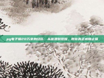 pg电子输20万亲身经历：从崩溃到觉醒，教你真正戒赌止损