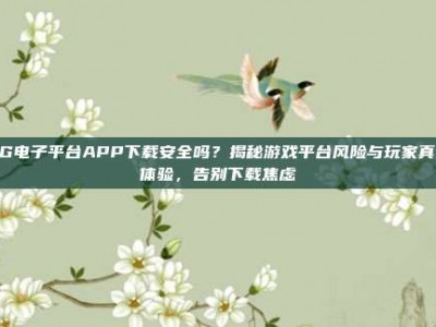 PG电子平台APP下载安全吗？揭秘游戏平台风险与玩家真实体验，告别下载焦虑