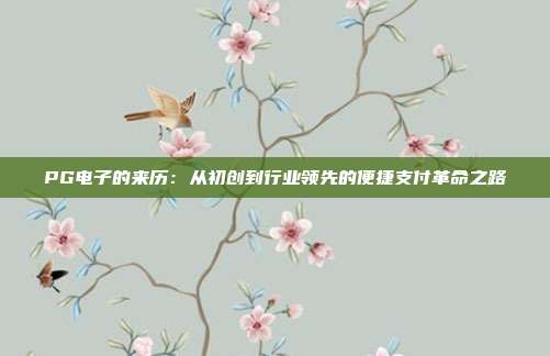 PG电子的来历：从初创到行业领先的便捷支付革命之路