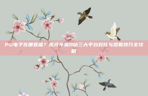 PG电子在哪直播？虎牙斗鱼B站三大平台对比与观看技巧全攻略