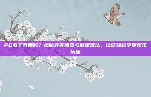 PG电子有用吗？揭秘真实体验与健康玩法，让你轻松享受娱乐乐趣