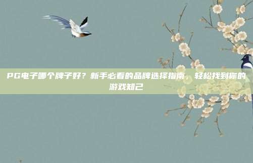 PG电子哪个牌子好？新手必看的品牌选择指南，轻松找到你的游戏知己