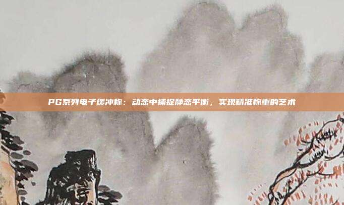 PG系列电子缓冲称：动态中捕捉静态平衡，实现精准称重的艺术