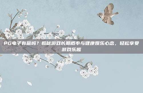 PG电子有赢吗？揭秘游戏长期概率与健康娱乐心态，轻松享受游戏乐趣
