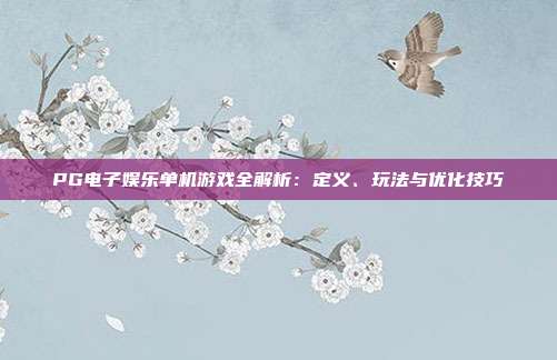 PG电子娱乐单机游戏全解析：定义、玩法与优化技巧