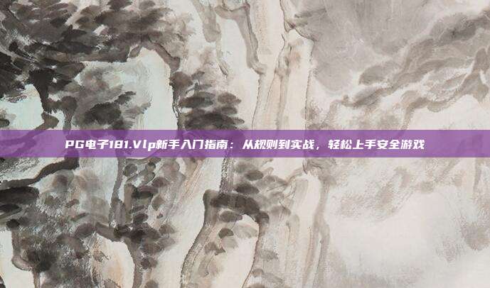 PG电子181.Vlp新手入门指南：从规则到实战，轻松上手安全游戏