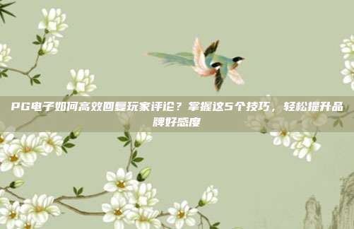 PG电子如何高效回复玩家评论？掌握这5个技巧，轻松提升品牌好感度