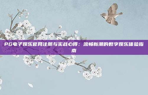 PG电子娱乐官网注册与实战心得：流畅新潮的数字娱乐体验指南