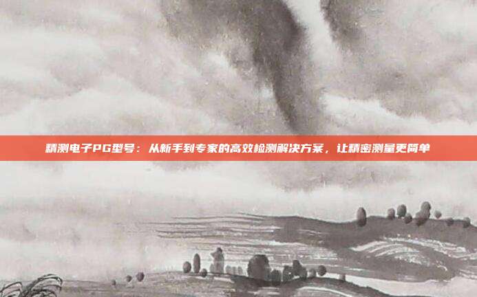 精测电子PG型号：从新手到专家的高效检测解决方案，让精密测量更简单