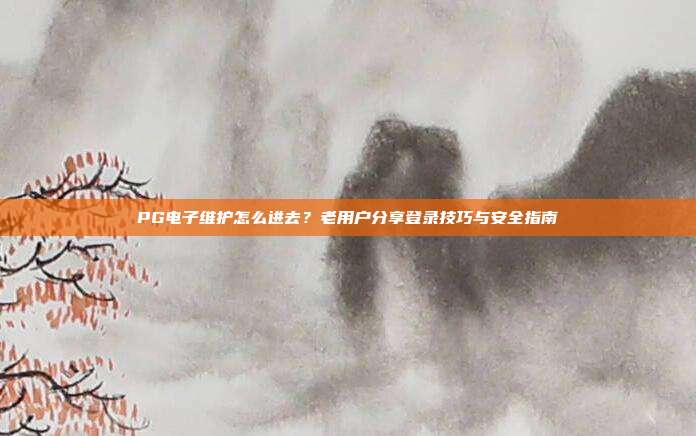 PG电子维护怎么进去?老用户分享登录技巧与安全指南
