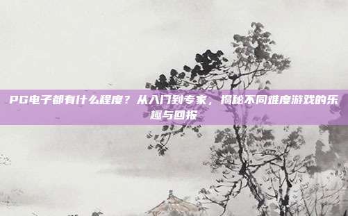 PG电子都有什么程度?从入门到专家,揭秘不同难度游戏的乐趣与回报