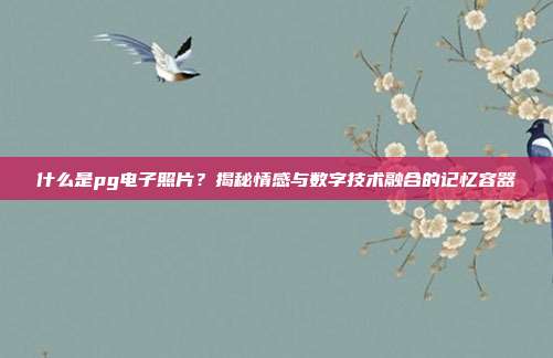 什么是pg电子照片?揭秘情感与数字技术融合的记忆容器