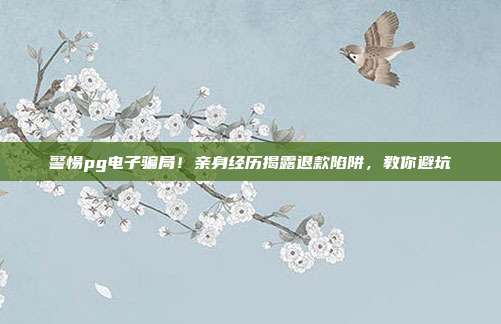 警惕pg电子骗局！亲身经历揭露退款陷阱，教你避坑