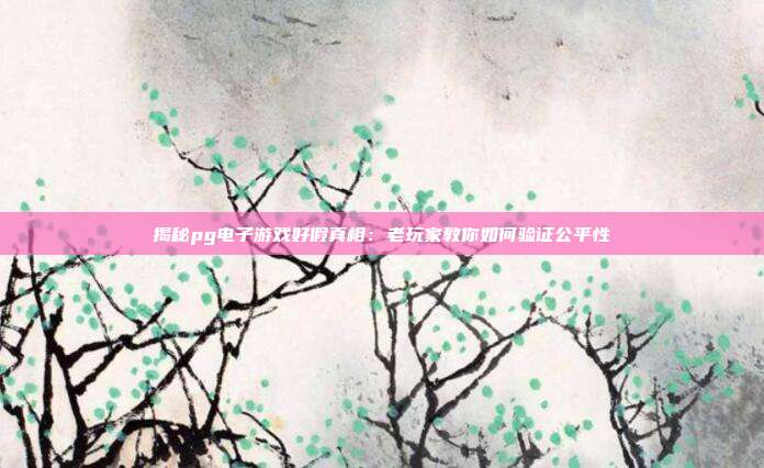 揭秘pg电子游戏好假真相:老玩家教你如何验证公平性