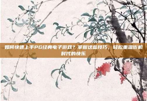 如何快速上手PG经典电子游戏?掌握这些技巧,轻松重温街机时代的快乐