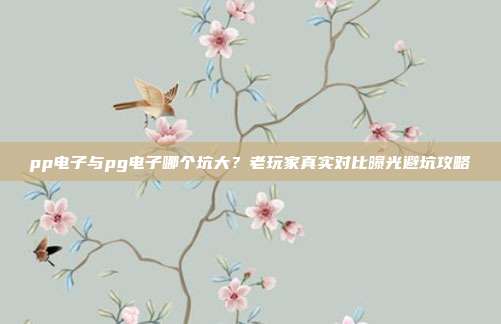 pp电子与pg电子哪个坑大?老玩家真实对比曝光避坑攻略