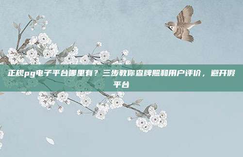 正规pg电子平台哪里有?三步教你查牌照和用户评价,避开假平台