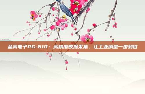 品高电子PG-610：高精度数据采集，让工业测量一步到位